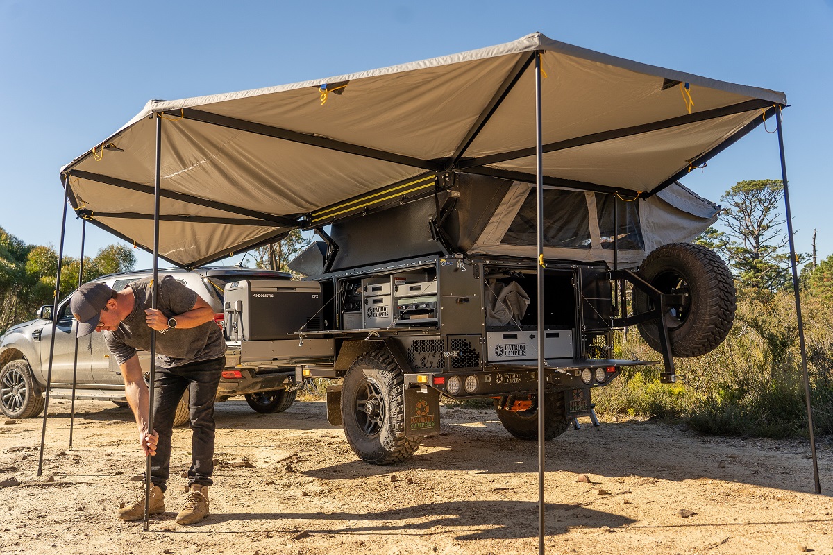 trailer with roof top tent