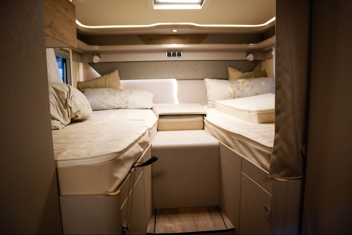 under camper bed storage