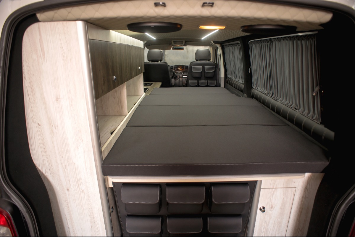 under camper bed storage